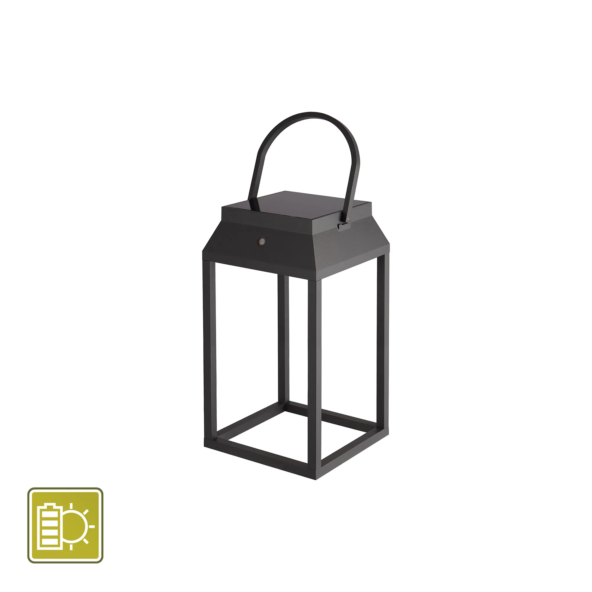 M7092  Sapporo Large Solar Portable Lantern 3W LED IP54 Graphite